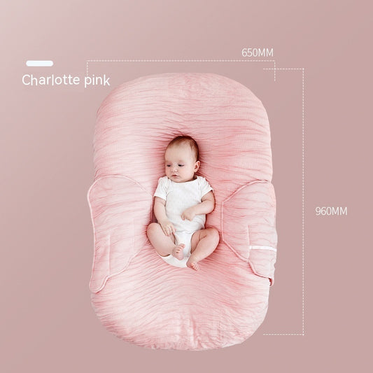 GlowNest™ – Atmungsaktives Babybett aus Baumwolle und Polyester für Neugeborene