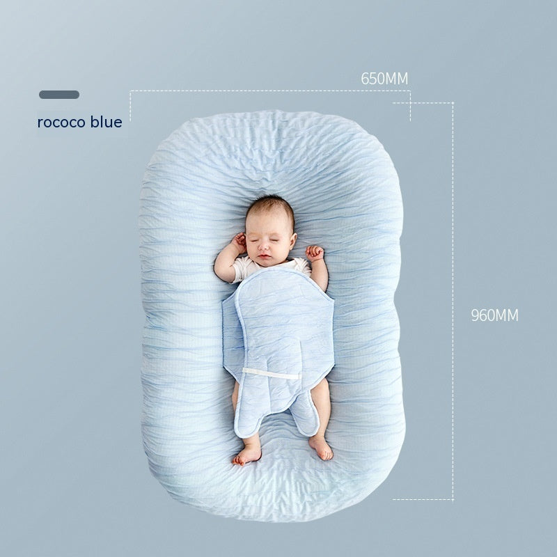 GlowNest™ – Atmungsaktives Babybett aus Baumwolle und Polyester für Neugeborene