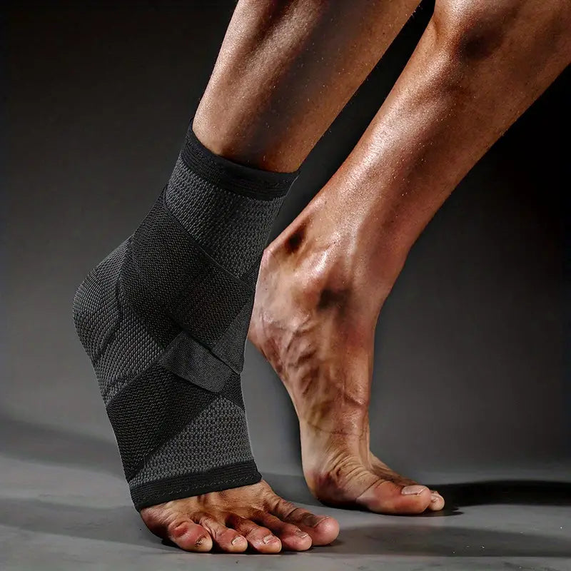 Kompressions-Knöchelbandage für Stabilität und Schmerzlinderung – Atmungsaktive Fußbandage für den Knöchel, Schwarz, Größen S-XL 7
