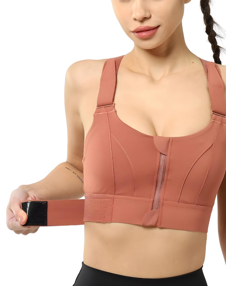 Verstellbarer Sport BH Damen mit Hohem Halt und Frontreißverschluss – Atmungsaktives Material für Fitness und Outdoor-Aktivitäten 5