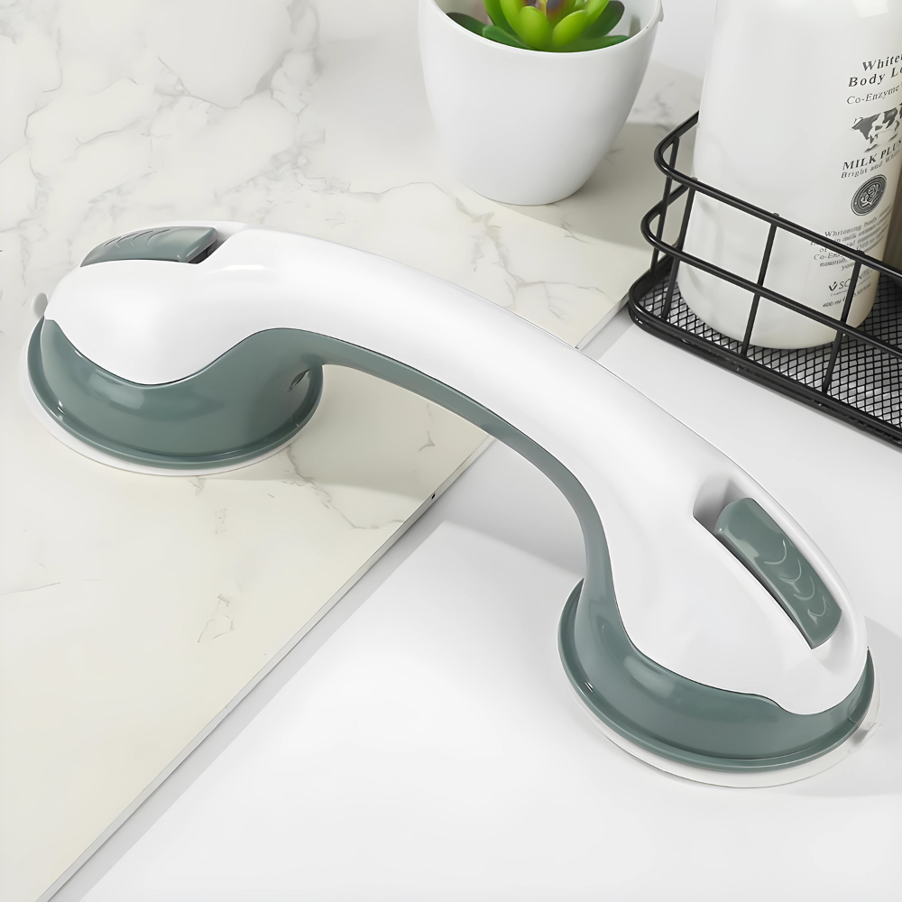 Haltegriff Badewanne mit Saugnäpfen – Sicherer Dusche Haltegriff für Senioren, Einfache Montage, Weiß, 30 cm Länge 3