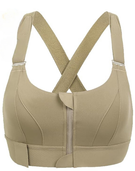 Verstellbarer Sport BH Damen mit Hohem Halt und Frontreißverschluss – Atmungsaktives Material für Fitness und Outdoor-Aktivitäten 0