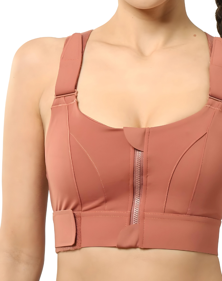 Verstellbarer Sport BH Damen mit Hohem Halt und Frontreißverschluss – Atmungsaktives Material für Fitness und Outdoor-Aktivitäten 4